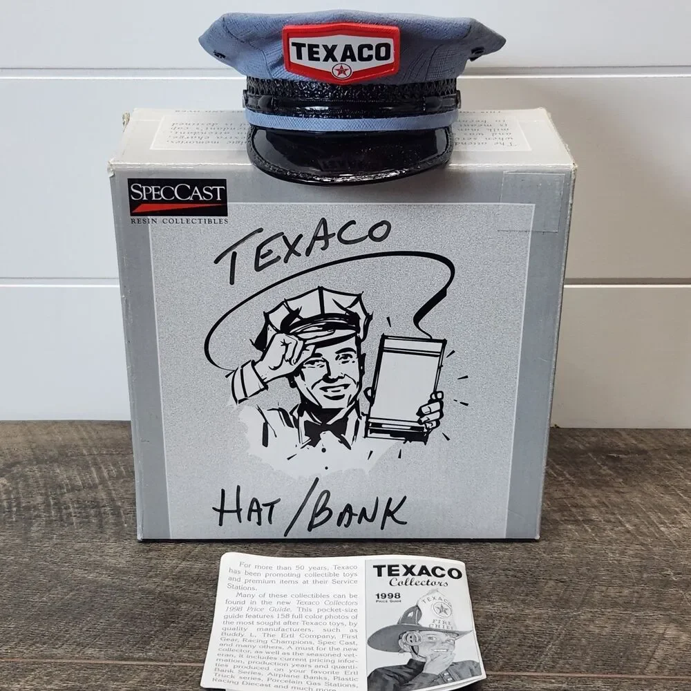 Vintage Texaco Attendants Cap Collector Bank In Box 1998